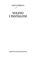 Copertina  Volevo i pantaloni