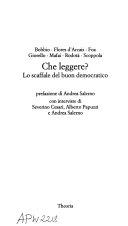 Copertina  Che leggere ? : lo scaffale del buon democratico