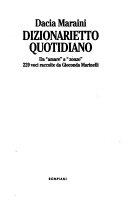 Copertina  Dizionarietto quotidiano : da \\amare a \\zonzo\\ 229 voci raccolte da Gioconda Marinelli
