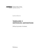 Copertina  Tabelline e difficoltà aritmetiche : attività per la prevenzione e il trattamento