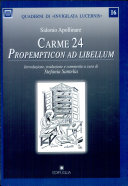 Copertina  Carme 24 : propempticon ad libellum